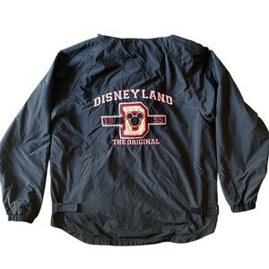 Vintage Disneyland‎ Resort Jacket M Unisex Black Embroidered Logo ZipUp